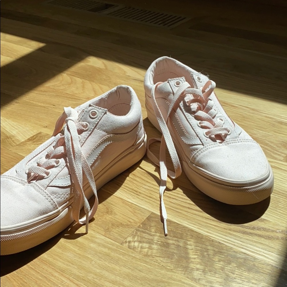 Light pink vans, worn once